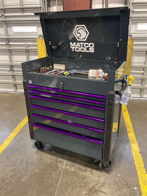 electric purple matco tool box|Matco 72 inch tool box.